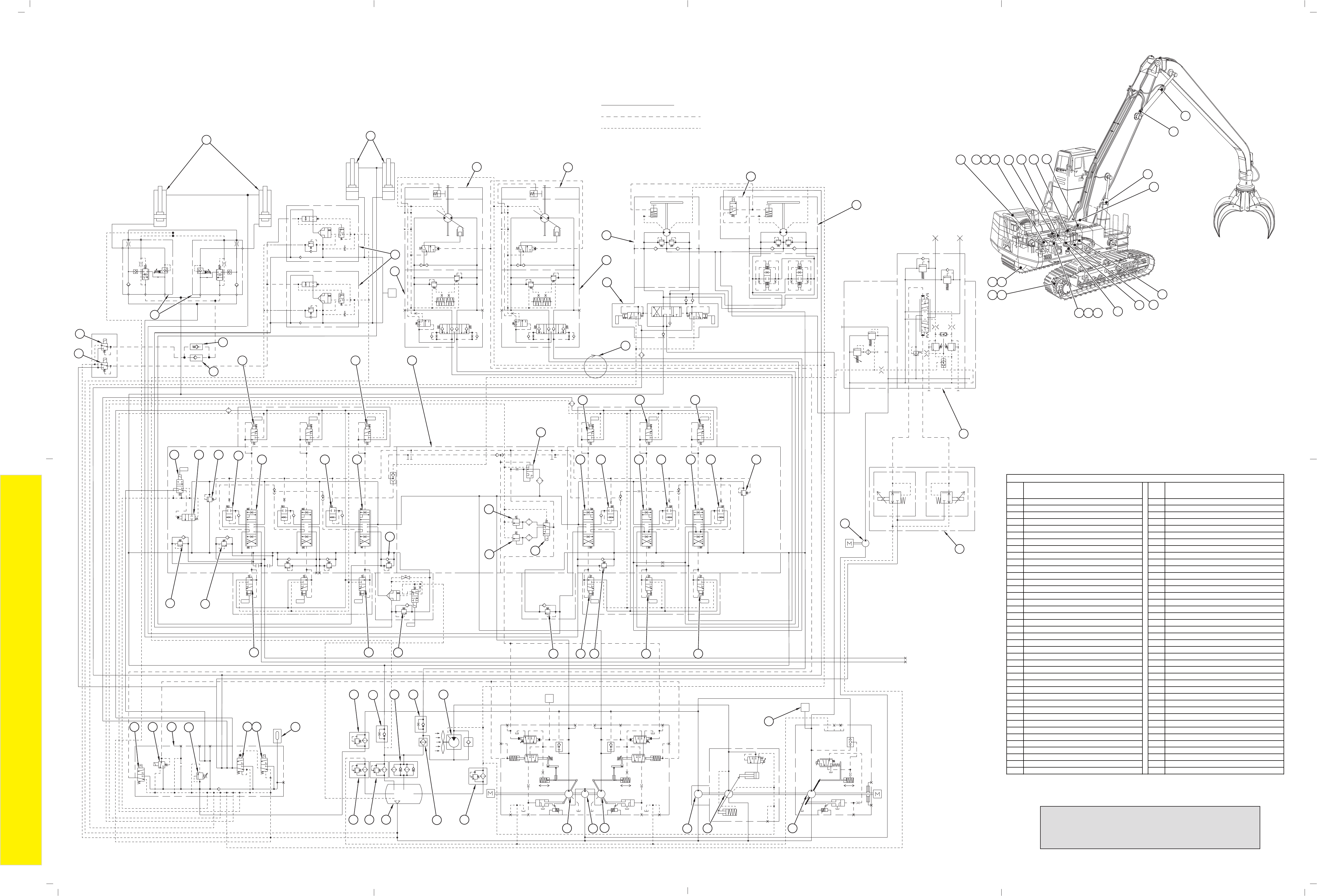 CAT 365B Material Handler Hydraulic System Hydraulic Repair Schematic